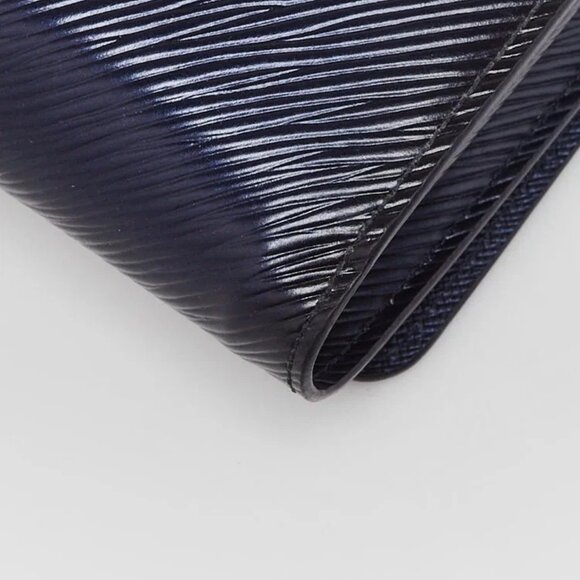 Louis Vuitton Blue Nuit Epi Leather Flame Sequins Twist Wallet On Chain Bag - Picture 4 of 12